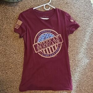 Grunt Style Maroon American Renegade Tee